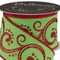 Brilliance 2.5" Lime Green and Red Filigree Glitter Swirl Wired Ribbon, 10 Yards for Christmas Bows, Wreaths, Gift Wrap, Crafts and Decorations